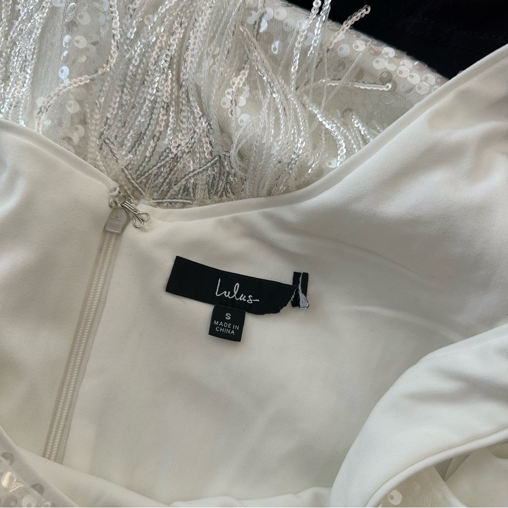 LULU’S LIMELIGHT LOVE SEQUIN FRINGE BODYCON MINI DRESS - Picture 14 of 14